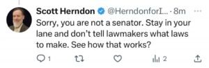 Herndon doesn't need any help. Just ask him.